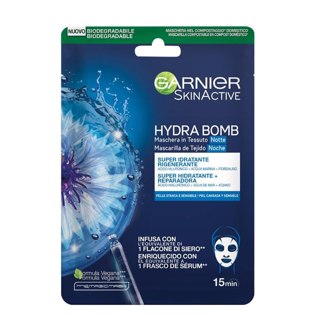 Skin Active Hydra Bomb  Maschera in Tessuto Notte Super Idratante Rigenerante_SYN78489_Garnier