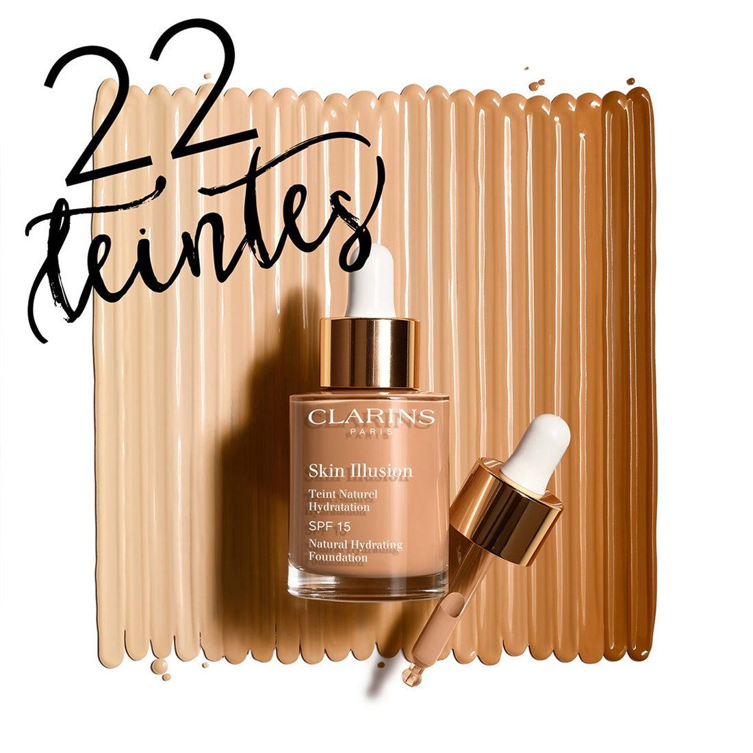 Skin Illusion Fondotinta SPF 15 108.5 Cashew_CLA3380810234350_Clarins-2