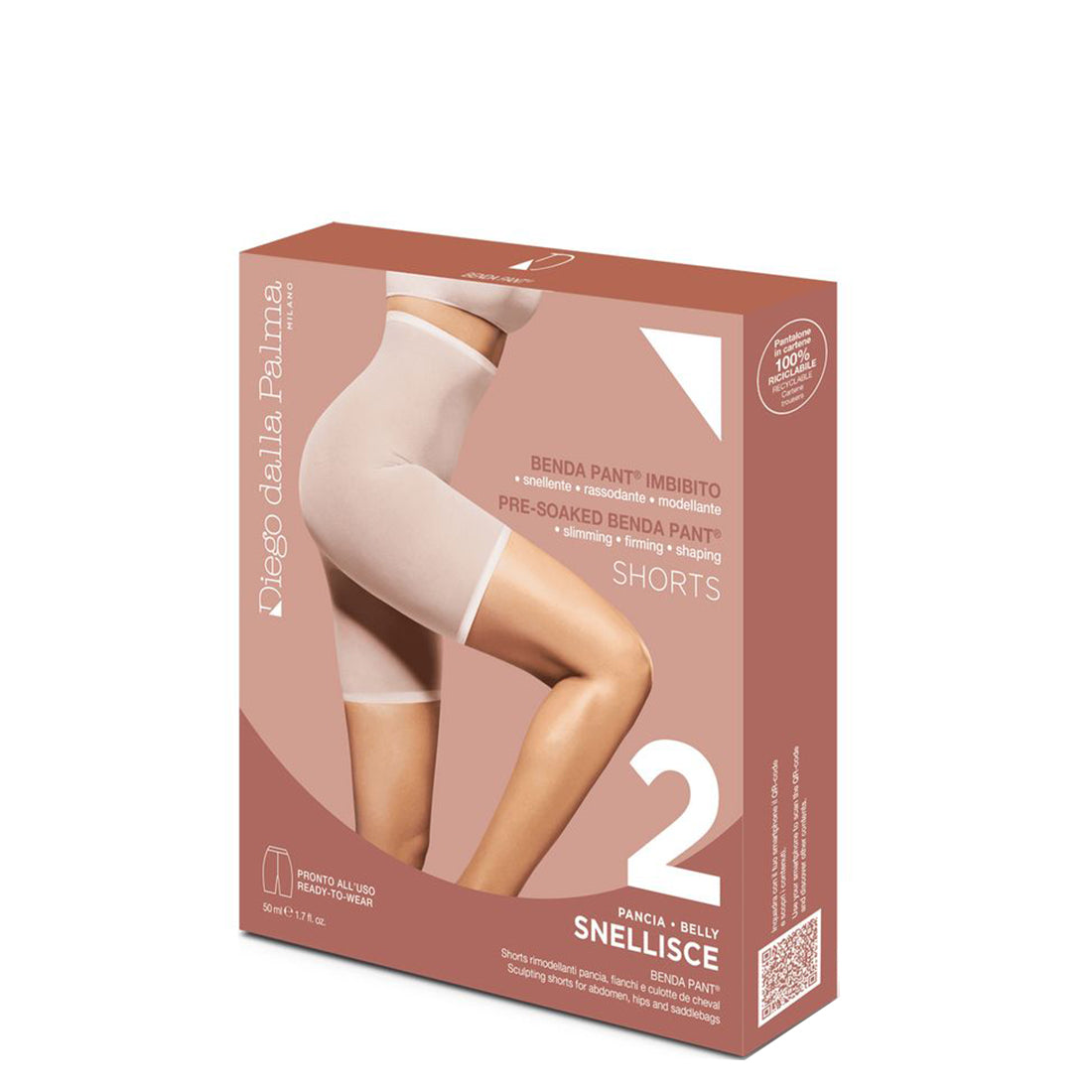 Snellisce 2 Shorts Rimodellanti Pancia Fianchi e Culotte 50 ML_DDP0133_Diego Dalla Palma