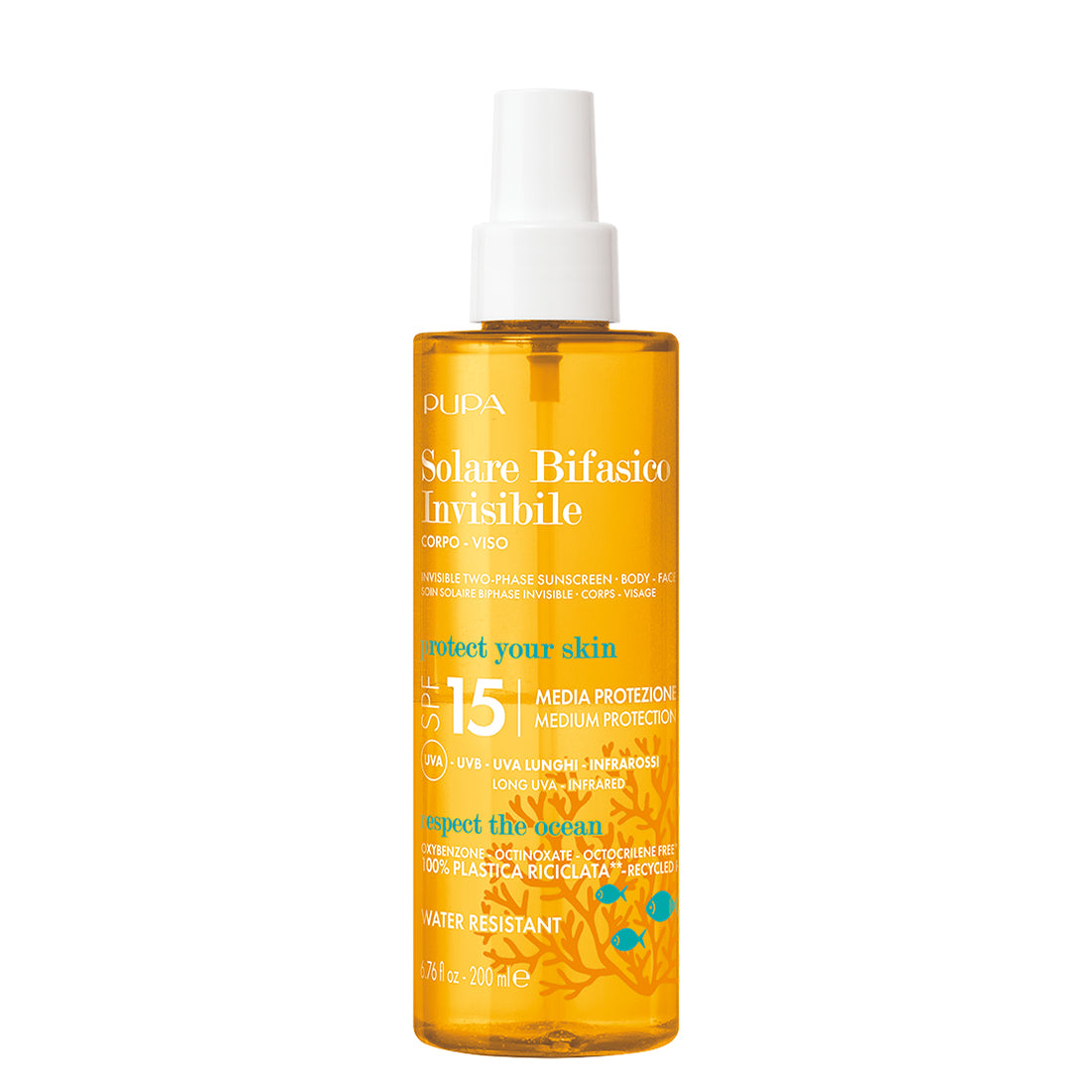 Solare Bifasico Invisibile Corpo e Viso 200 ML SPF 15_PUP2TA080B001_Pupa