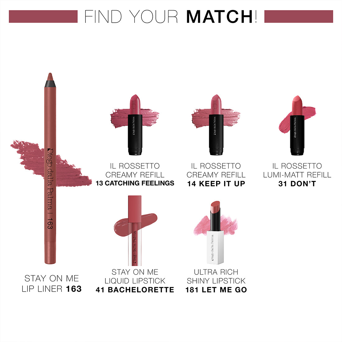 Stay On Me Lip Liner Matita Labbra Lunga Tenuta Waterproof 163 Mauve_DDP113163_Diego Dalla Palma-3