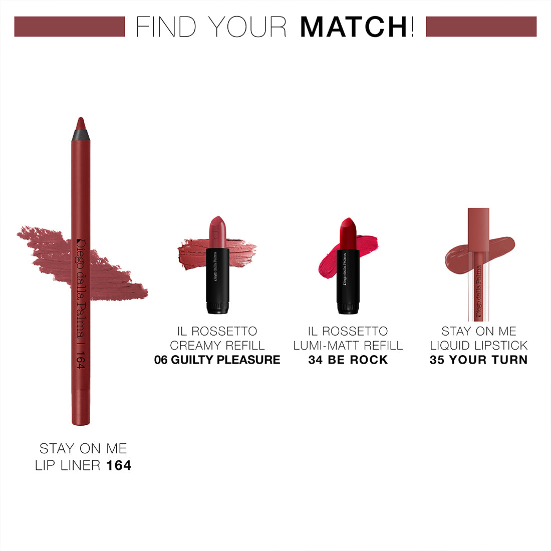 Stay On Me Lip Liner Matita Labbra Lunga Tenuta Waterproof 164 Marsala_DDP113164_Diego Dalla Palma-3
