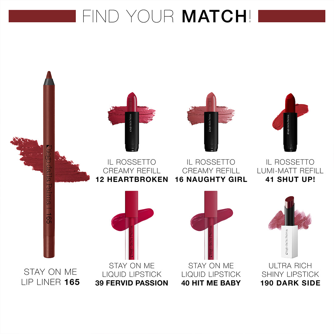 Stay On Me Lip Liner Matita Labbra Lunga Tenuta Waterproof  165 Ciliegia_DDP113165_Diego Dalla Palma-3