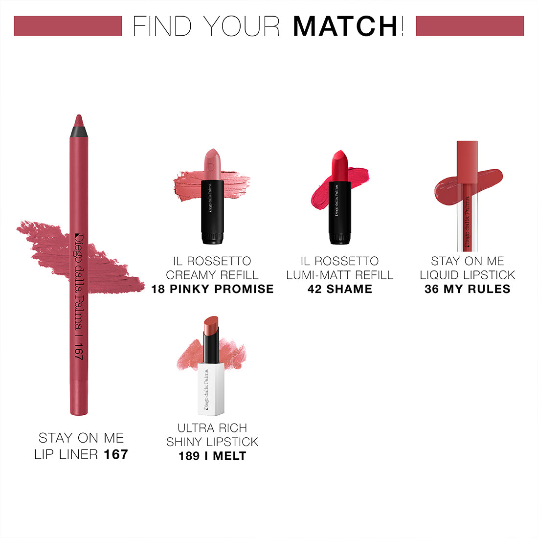 Stay On Me Lip Liner Matita Labbra Lunga Tenuta Waterproof  167 Corallo_DDP113167_Diego Dalla Palma-3