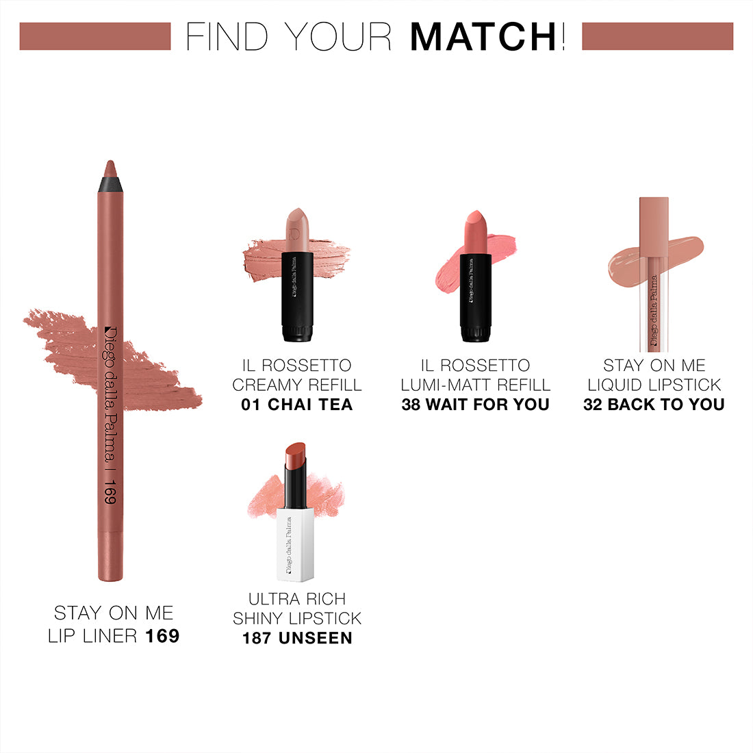 Stay On Me Lip Liner Matita Labbra Lunga Tenuta Waterproof 169 Miele_DDP113169_Diego Dalla Palma-3