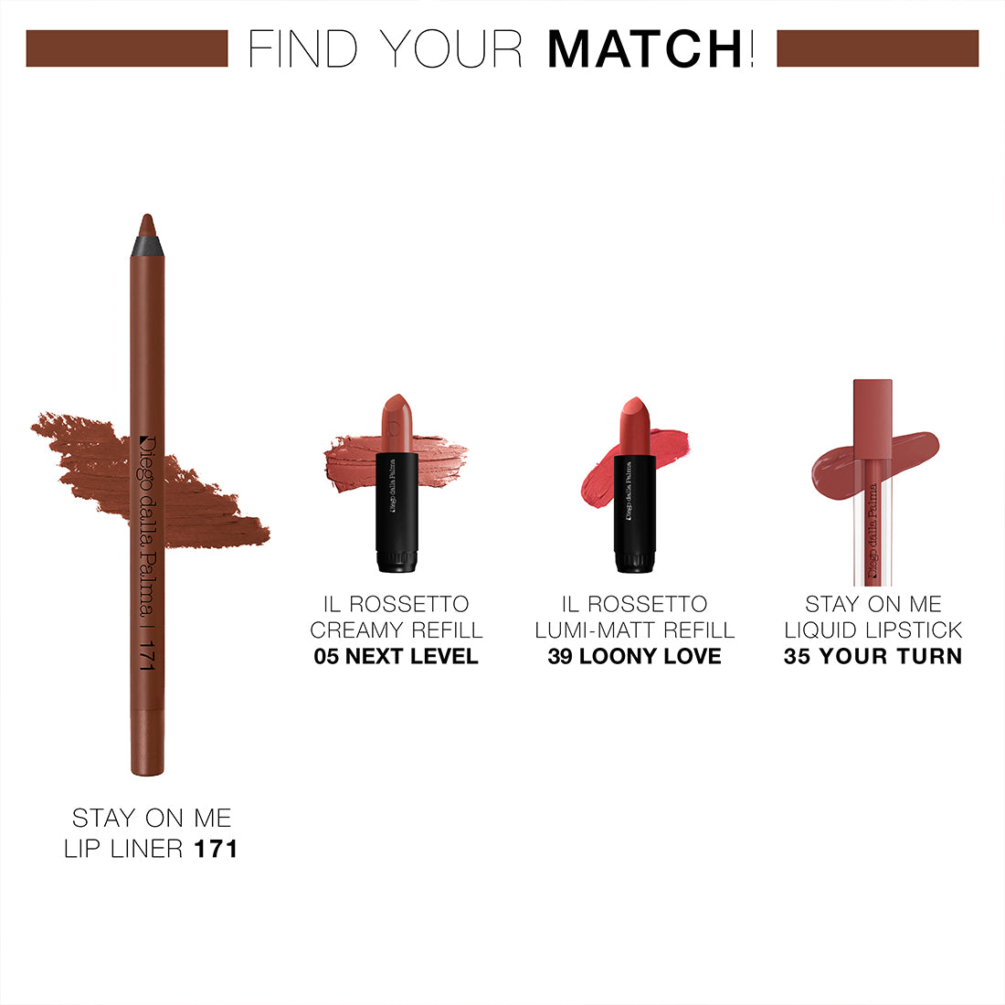 Stay On Me Lip Liner Matita Labbra Lunga Tenuta Waterproof  171 Cioccolato_DDP113171_Diego Dalla Palma-3