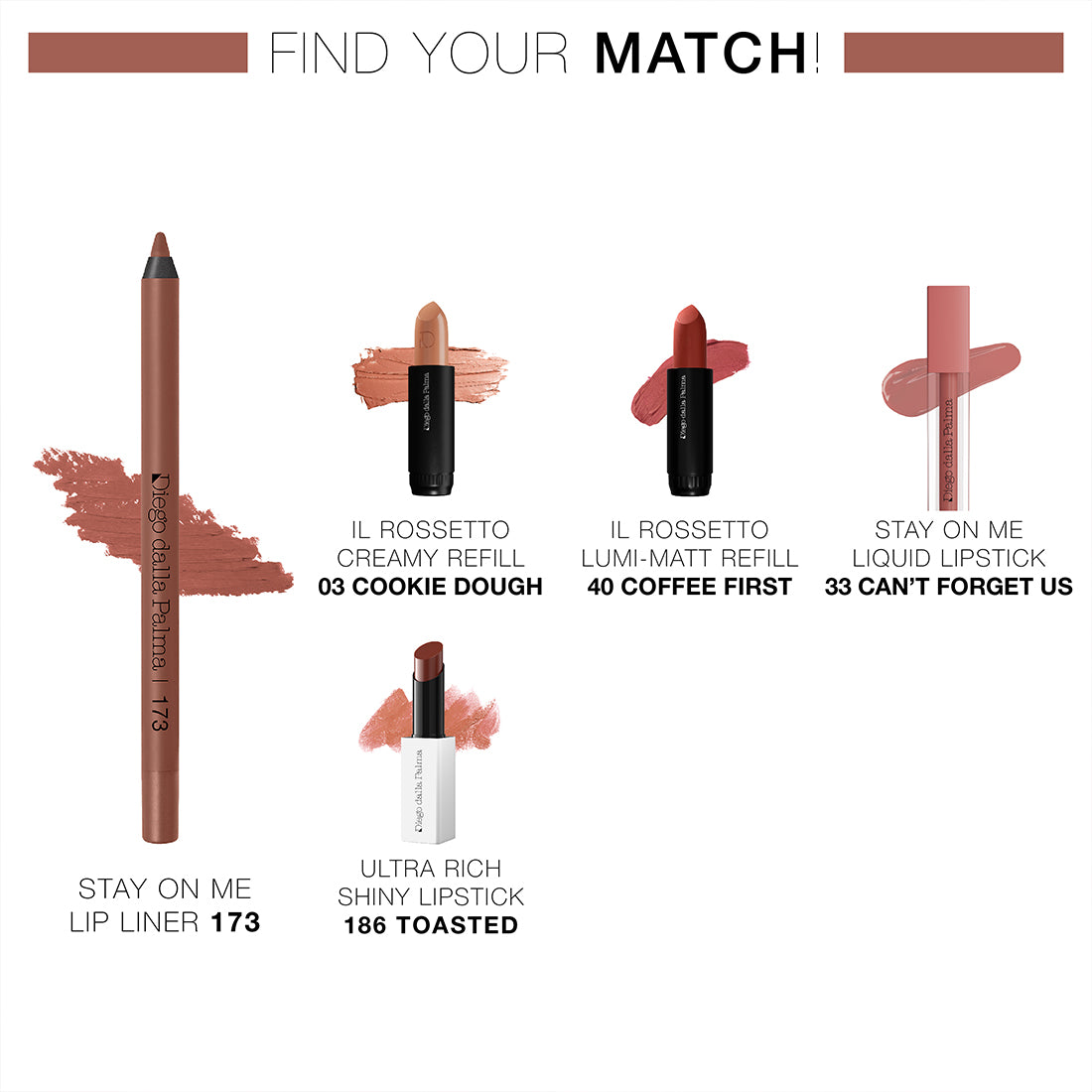 Stay On Me Lip Liner Matita Labbra Lunga Tenuta Waterproof 173 Caramello_DDP113173_Diego Dalla Palma-3
