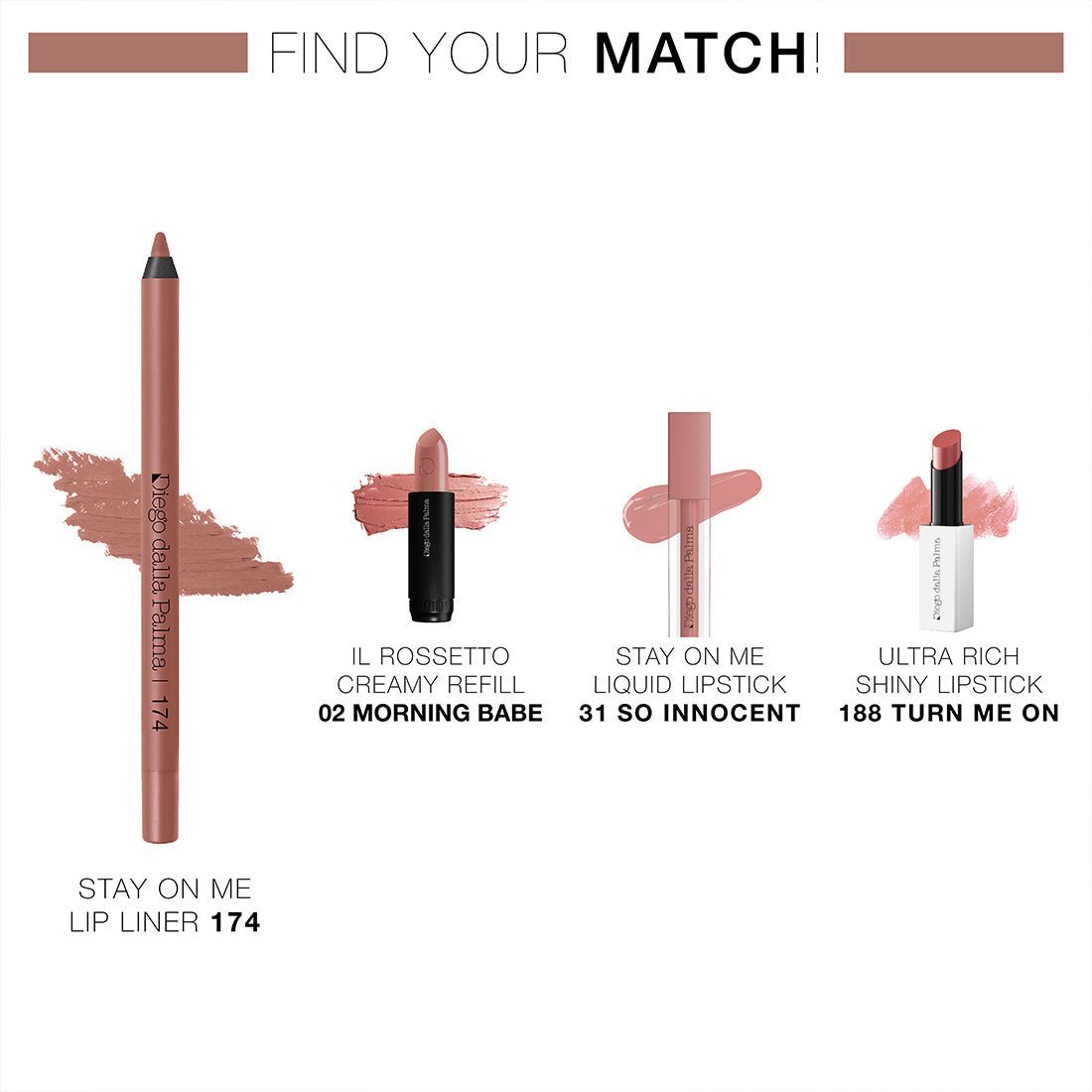 Stay On Me Lip Liner Matita Labbra Lunga Tenuta Waterproof 174 Nude Beige_DDP113174_Diego Dalla Palma-3