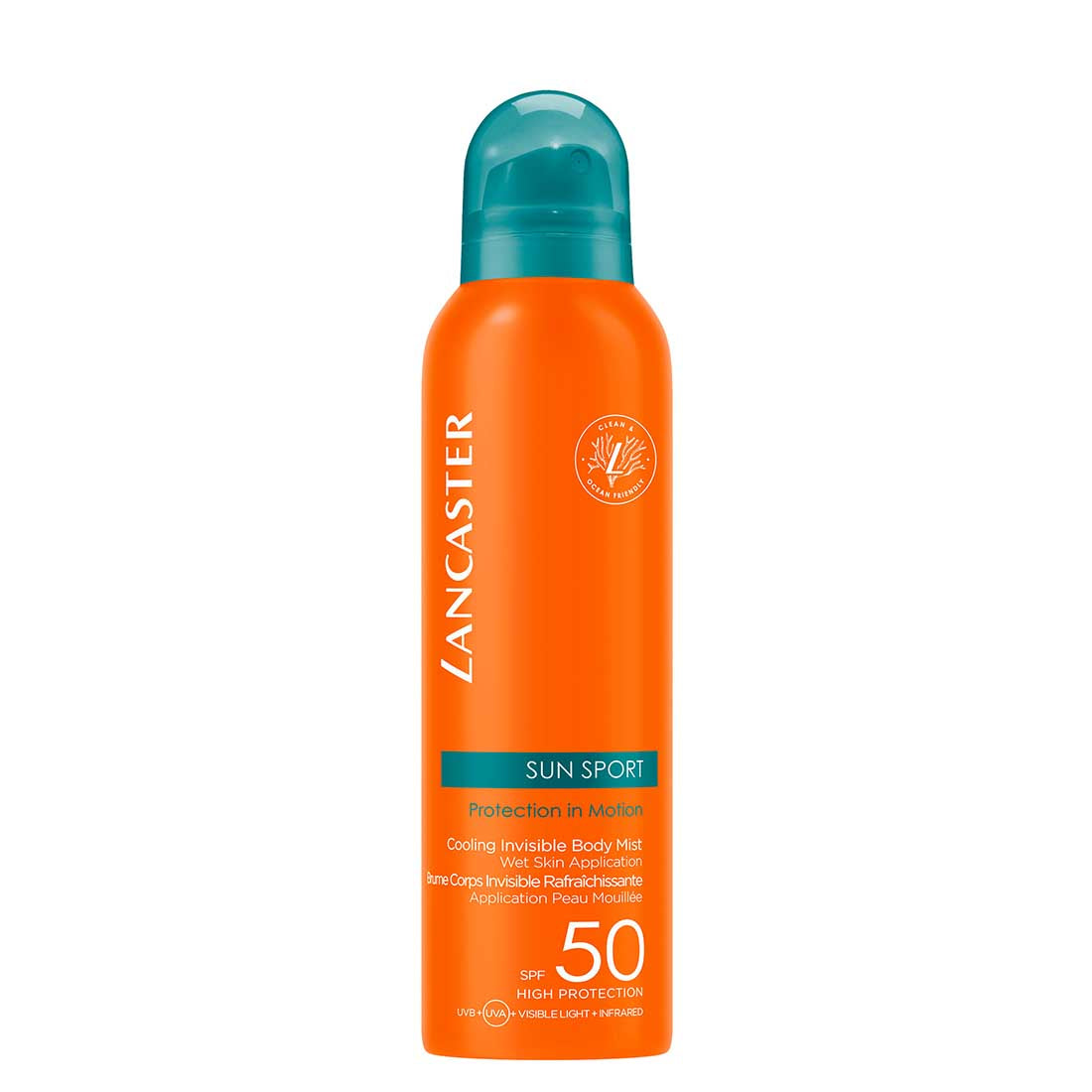 Sun Sport Protection In Motion Cooling Invisible Body Mist  Spray Solare Trasparente Corpo SPF 50 200 ML_LAN99350097412_Lancaster