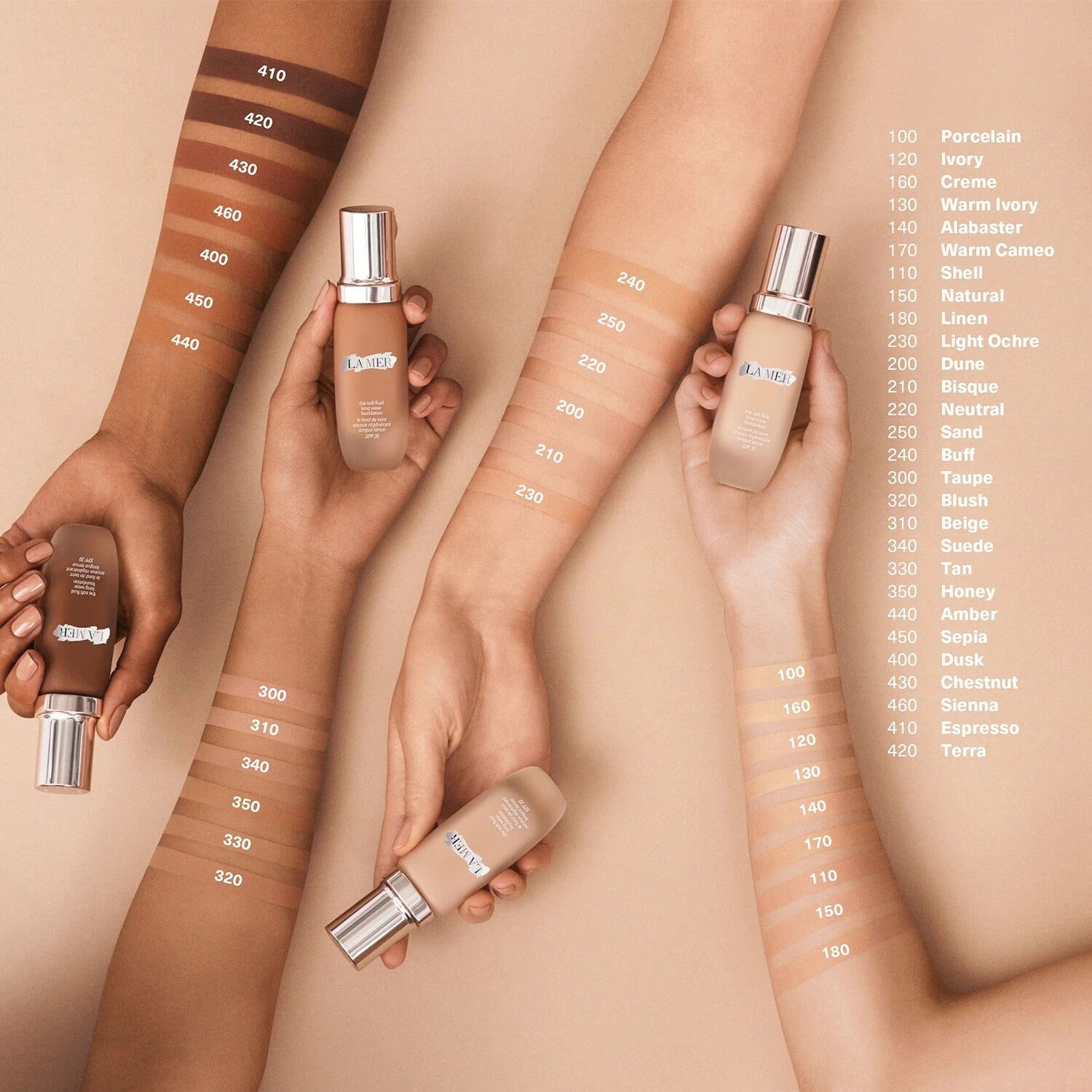 The Soft Fluid Long Wear Foundation Fondotinta Lunga Tenuta SPF20 Linen_LM5FT2130000_LA MER-4