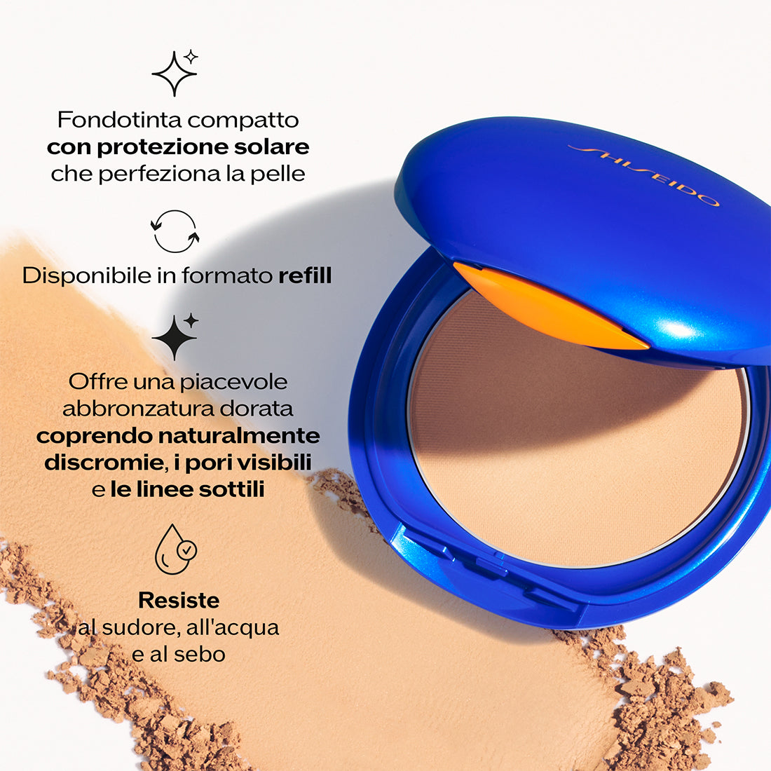 Uv Protective Compact Foundation Fondotinta Solare Compatto SPF 30 Medium Ochre_SHI21318_Shiseido-4