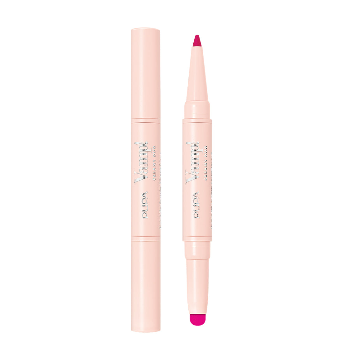 Vamp! Creamy Duo Matita Labbra Contouring & Rossetto Brillante N009 Flamingo Fuchsia_PUP020122A009_Pupa