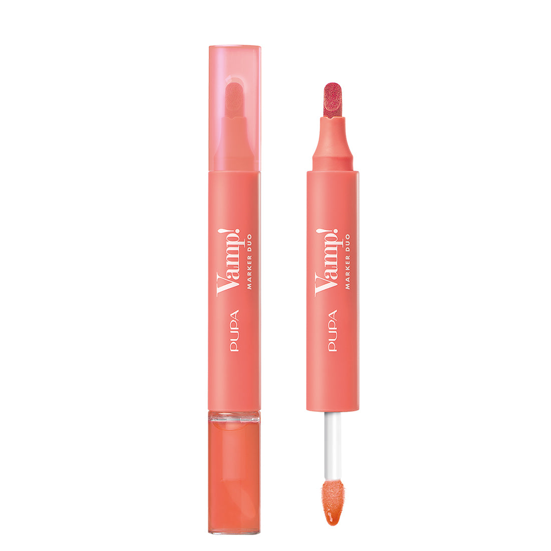 Vamp! Marker Duo Lip Marker & Oil Gloss 08 Orange Sorbet_PUP020147A008_Pupa