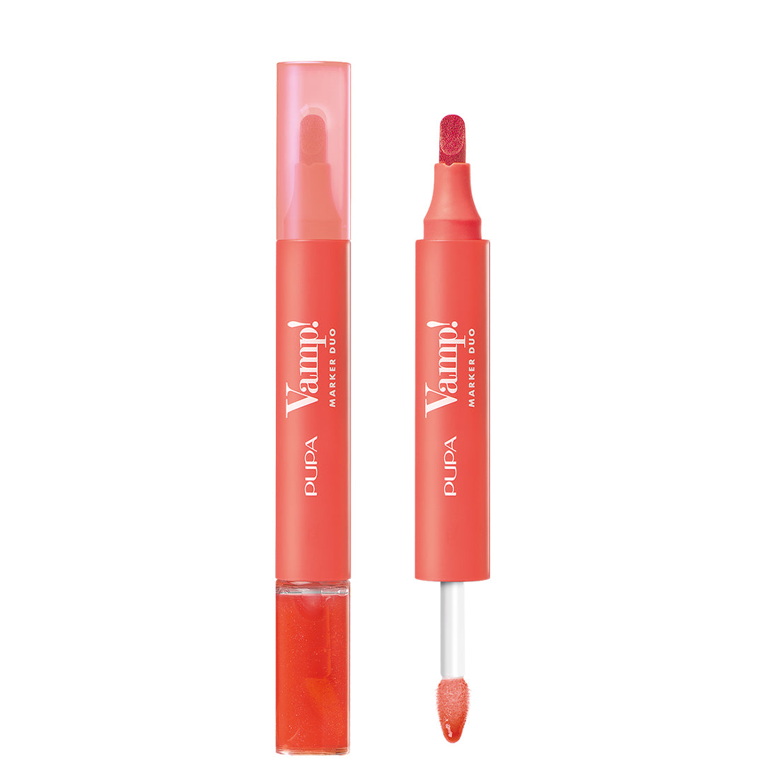 Vamp! Marker Duo Lip Marker & Oil Gloss 09 Jelly Coral_PUP020147A009_Pupa