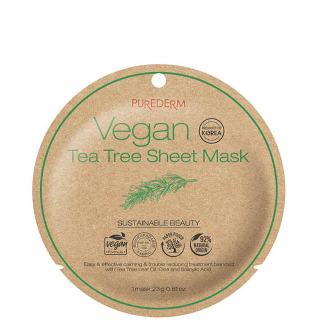 Vegan Tea Sheet Mask_PURADS852_PUREDERM