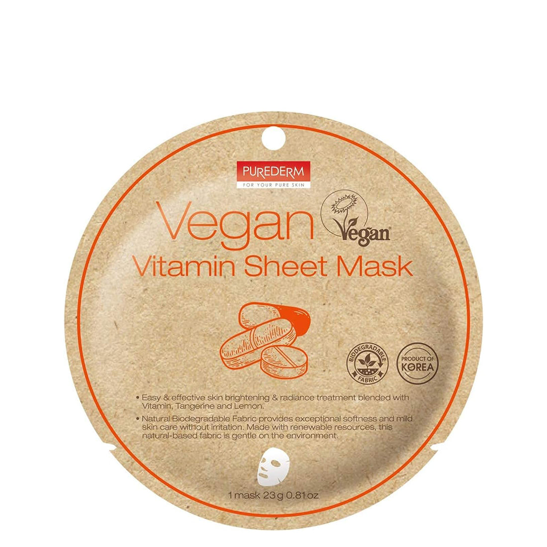 Vegan Vitamin Sheet Mask_PURADS841_PUREDERM